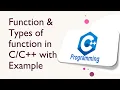 Function Function Prototypes in Types of Functions with Example