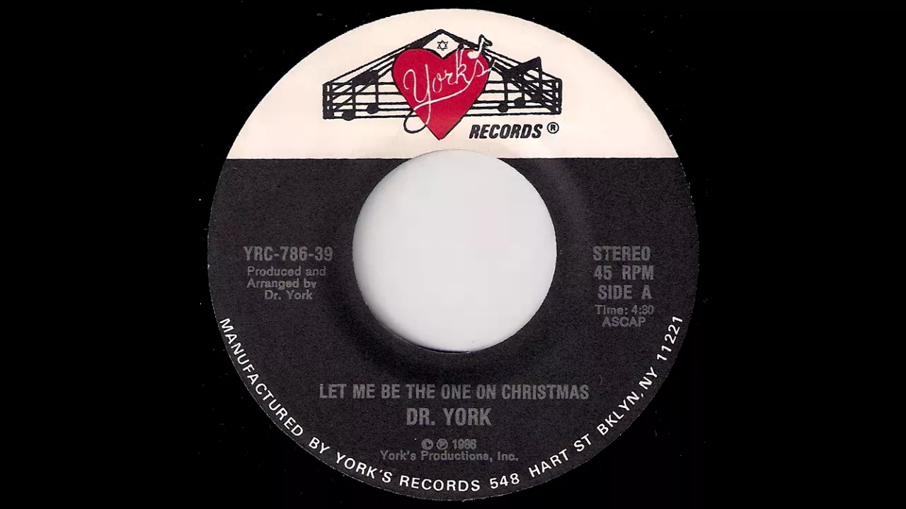 Dr. York - Let Me Be The One On Christmas [York's Records] 1986 2-Stepper 45