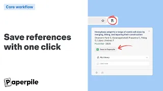 The Paperpile browser extension Save and organize with one click