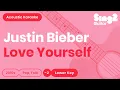 Download Lagu Love Yourself (Lower Key - Acoustic Guitar Karaoke) Justin Bieber