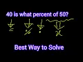 40 is what percent of 50