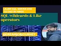Wildcards Like Operators In SQL Wildcard Like Operator SQL Tutorials in Hindi DREAMJOBJOURNEY