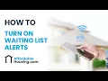 How to turn on Waitlist Notifications