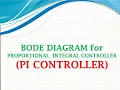 Bode Diagram for Proportional Integral Controller PI controller