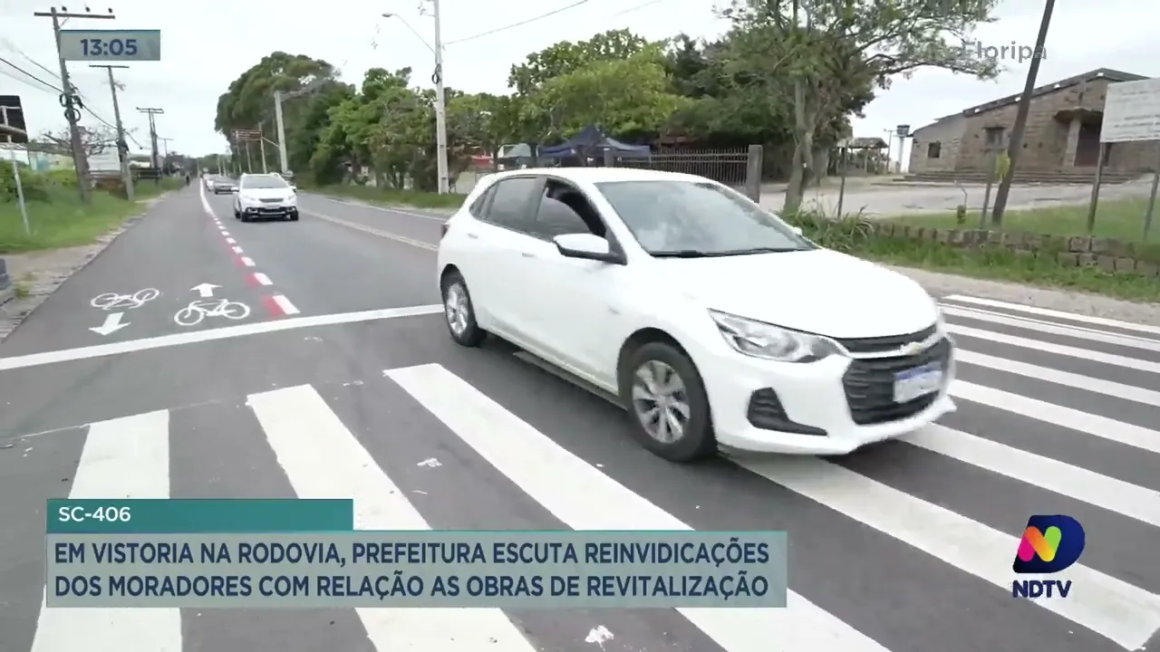 Prefeito de Florianópolis realizou no último sábado uma vistoria na rodovia SC-406
