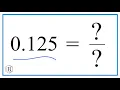 0 125 as a Fraction simplified form