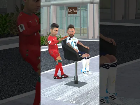 A Phone Call at the Hairdresser's #ronaldo #messi #shorts #animation #worldcup