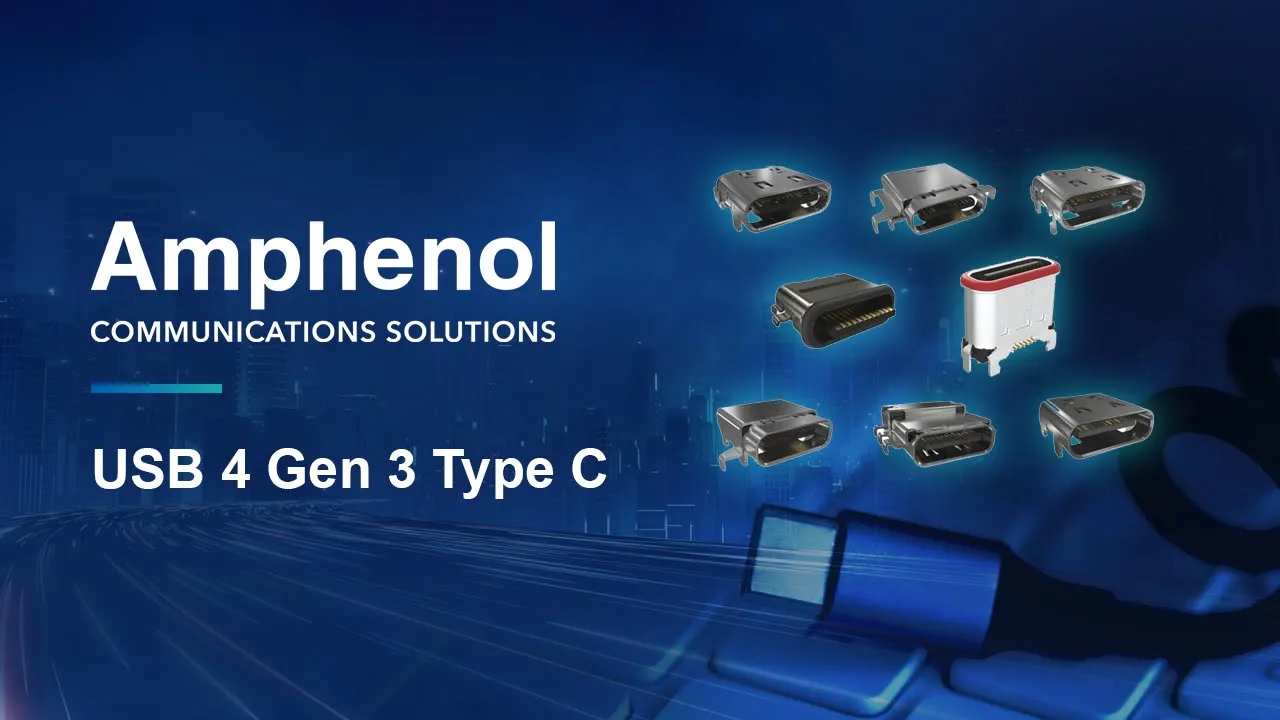 Amphenol Communications Solutions — Amphenol — USB 4 Gen 3 Type C Connectors (YouTube video ad)
