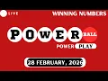 Powerball Lottery Drawing for Feb 28 2026 - Live Winning Numbers Results