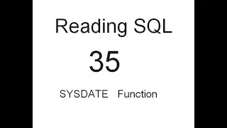 SYSDATE Function SQL Tutorial 35