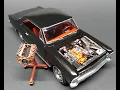 1966 Chevy Nova SS 327 2n1 Scale Model Kit Build Review Painting Weathering AMT AMT1198