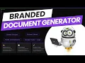 Build Your Own Branded Document Generator