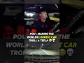 TESLA GETS TROLLED BY WORLDS LOUDEST CAR! #toyotasupra #toyota #supra #cars #bmw