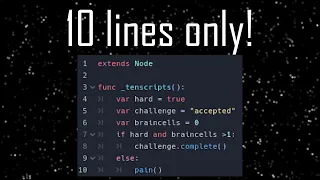 Making a game with only 10 lines of code