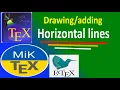 Adding horizontal lines in Latex
