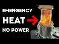 Easy Cheap DIY Emergency Heater No Electric Needed