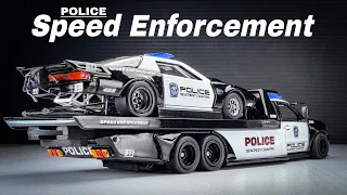 Transforming Chevy Tahoe Police Car into Team Transport Speed Enforcement Drag HotWheels Custom