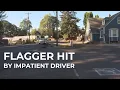 Flagger hit by an impatient driver in Camas police say