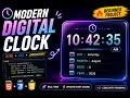 Build a Modern Digital Clock Using HTML CSS JavaScript Beginner Project