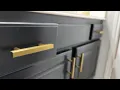 Warm brushed gold cabinet pulls to elevate your drawers