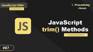 Master JavaScript Trim trimStart and trimEnd Methods Clean your Input Data