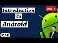 Introduction to Android MAD Mobile Application development ECE CSE IT JNTUH