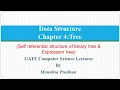 Ch-4 3 Self referential structure of binary tree Expression tree Data Structure Lectures for GATE
