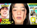 Charli D amelio QUITTING tiktok over a snapchat show the downgrade