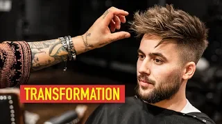 Mens Hair Transformation From Long to Short Textured Spiky Quiff ft Jordan O Brien