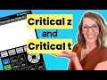 Find Critical t and z With The TI 84 Find Critical Values Without A Table
