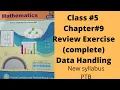 Class 5 Unit 9 Data Handling Review Exercise Complete PTB SNC New Syllabus