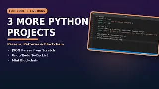 3 Python Projects That Teach You How Real Software Is - JSON Parsers Command Patterns Blockchain
