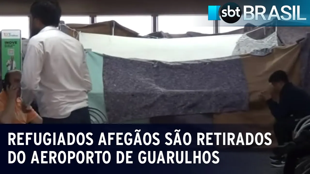 Refugiados afegãos são retirados do aeroporto de Guarulhos | SBT Brasil (30/06/23)