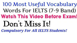 100 most useful vocabulary words for ielts 7 9 band 