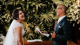 Os votos de casamento mais engraçados e emocionantes! Todos riram e choraram! Casamento Biel e Aline