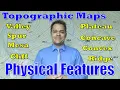 Physical relief features Topographic maps