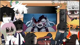 hashira react to nezuko vs daki p2 compilation demon slayer gacha club read des
