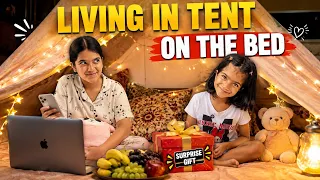 Living in Tent on the Bed 😍 | Laksha Joshi