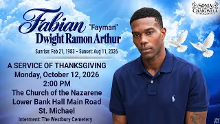 A Service of Thanksgiving for the Life and Legacy of Fabian Arthur