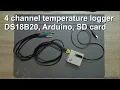 4 channel temperature logger based on the DS18B20 sensors