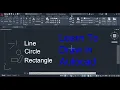 2D AutoCad tutorials - How to draw Line Circle and Rectangle Simple way