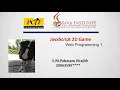 JavaScript 2D Game Development Java Institute E M Pabasara virajith