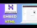 How To Embed HTML Code To Hostinger Website Builder