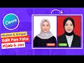 Lagu Tutorial cara edit PAS FOTO wanita hijab formal pakai jas di CANVA