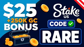 Stake US Promo Code "RARE" - Get $25 Stake Cash & 250K GC ! (stake bonus code 2026)