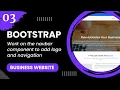 Bootstrap 5 - Work on the navbar component to add logo and navigation