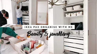 ORGANISE MY IKEA PAX KOMPLEMENT PULL OUT JEWELLERY TRAY WITH ME MY BEAUTY PRODUCTS SKIN ME AD
