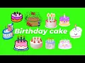 Animated Birt ay Cake GIF Green Screen Pack Free Download