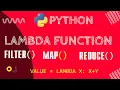 Python Lambda Function with Filter Map and Reduce Functions - Tutorial Rays