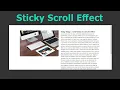 How To Create A Sticky Image Scroll Effect With HTML And CSS Tutorial CSS Position Sticky
